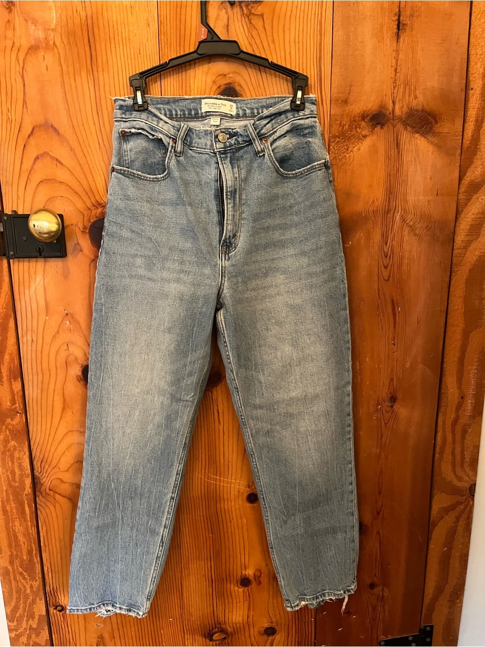 Abercrombie Curve Love Ankle Straight High Rise Jeans